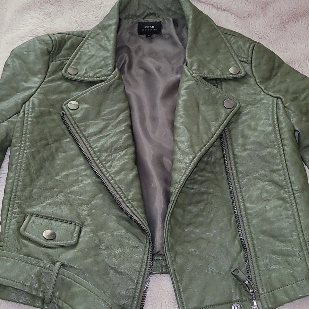 🎉💜HP💜🎉 Joe's Jeans Faux Leather Moto Jacket M - Picture 8 of 9